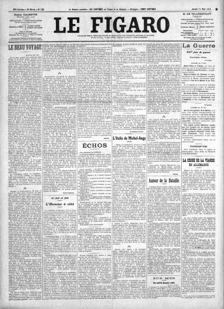 LA PRIMA PAGINA DE LE FIGARO