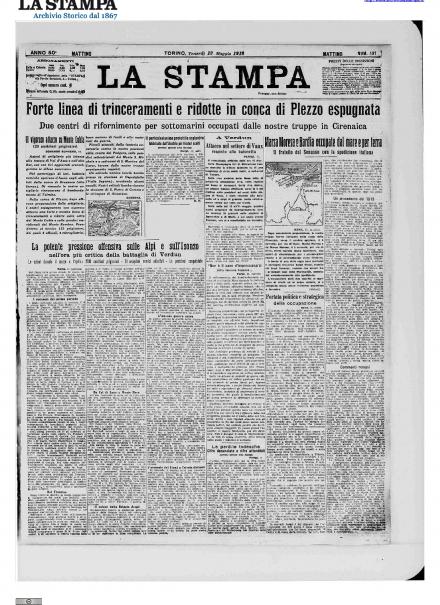 LA PRIMA PAGINA DE LA STAMPA