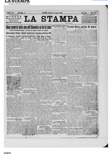 LA PRIMA PAGINA DE LA STAMPA