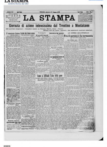 LA PRIMA PAGINA DE LA STAMPA