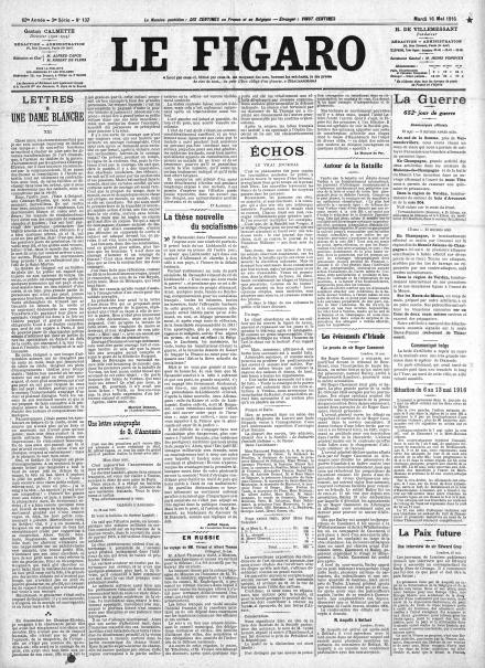 LA PRIMA PAGINA DE LE FIGARO