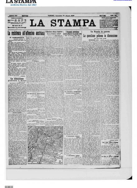 LA PRIMA PAGINA DE LA STAMPA