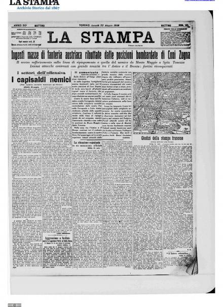 LA PRIMA PAGINA DE LA STAMPA
