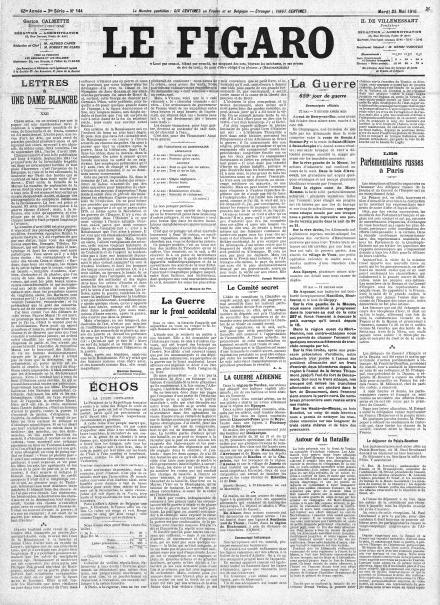 LA PRIMA PAGINA DE LE FIGARO