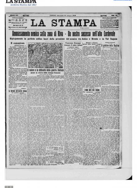 LA PRIMA PAGINA DE LA STAMPA