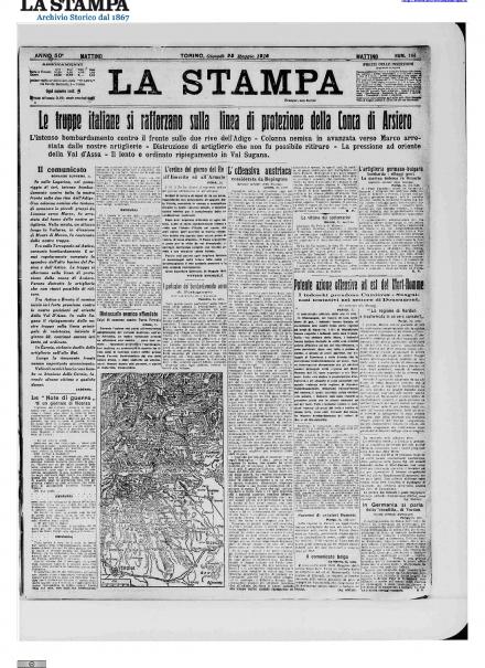 LA PRIMA PAGINA DE LA STAMPA