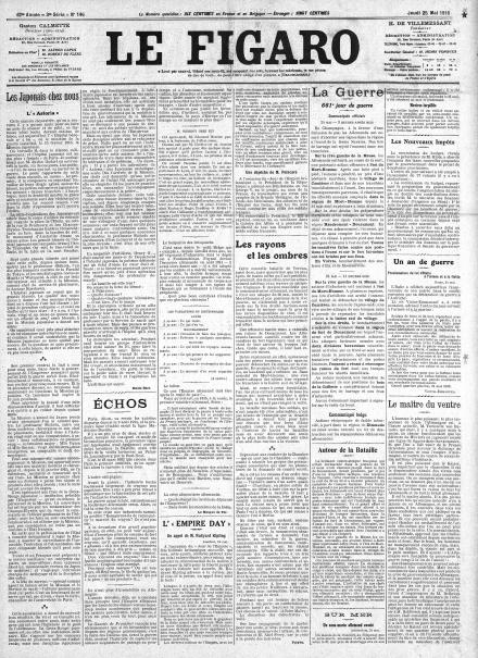 LA PRIMA PAGINA DE LE FIGARO