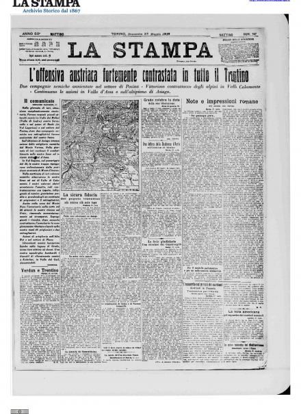 LA PRIMA PAGINA DE LA STAMPA