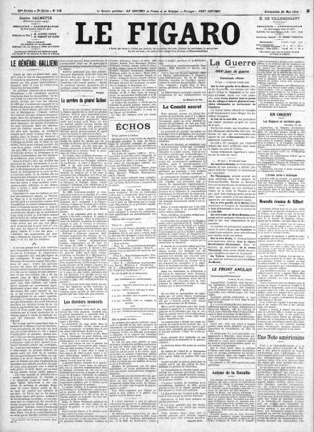 LA PRIMA PAGINA DE LE FIGARO