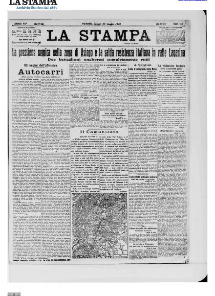 LA PRIMA PAGINA DE LA STAMPA