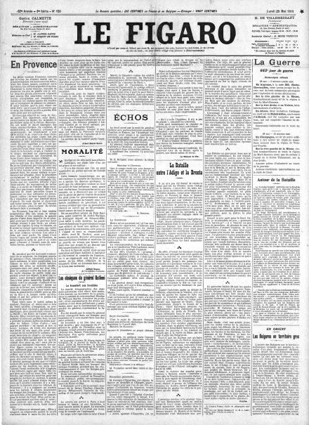LA PRIMA PAGINA DE LE FIGARO
