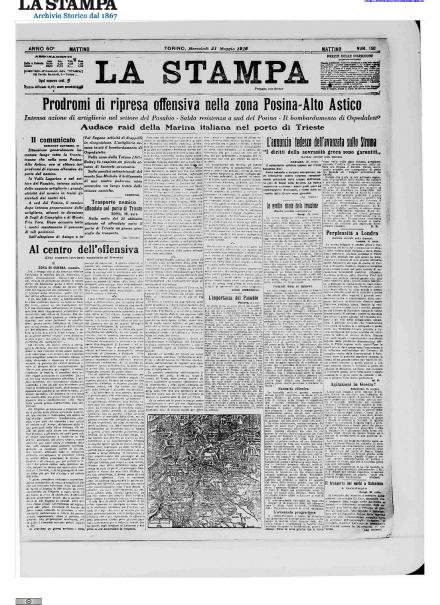 LA PRIMA PAGINA DE LA STAMPA