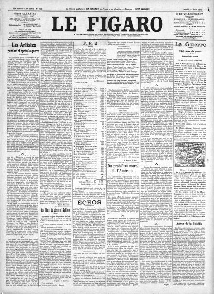 LA PRIMA PAGINA DE LE FIGARO
