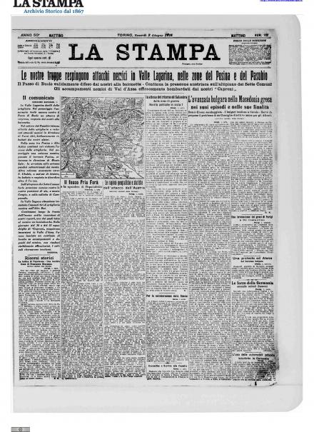 LA PRIMA PAGINA DE LA STAMPA