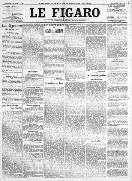 LA PRIMA PAGINA DE LE FIGARO