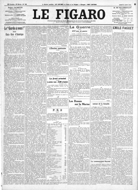 LA PRIMA PAGINA DE LE FIGARO