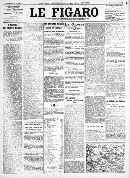 LA PRIMA PAGINA DE LE FIGARO