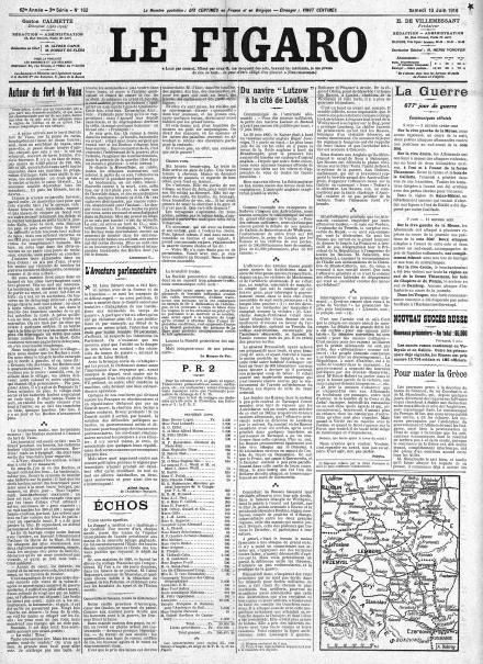 LA PRIMA PAGINA DE LE FIGARO