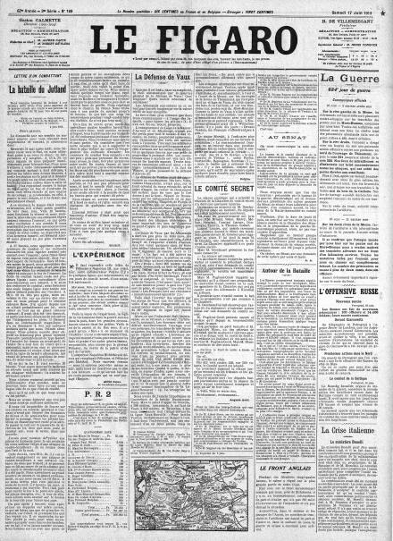 LA PRIMA PAGINA DE LE FIGARO