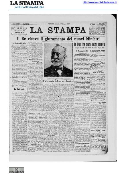 LA PRIMA PAGINA DE LA STAMPA