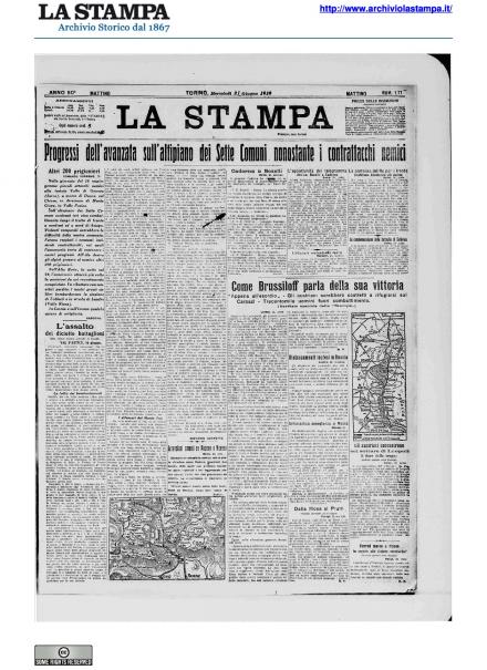 LA PRIMA PAGINA DE LA STAMPA