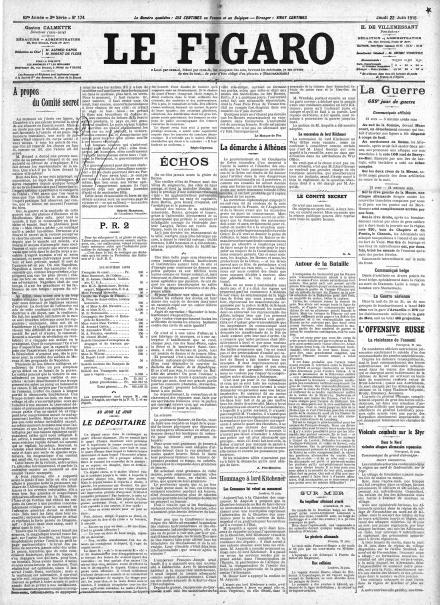 LA PRIMA PAGINA DE LE FIGARO