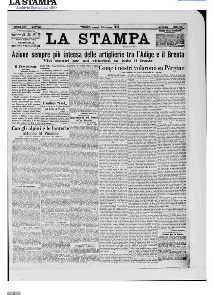 LA PRIMA PAGINA DE LA STAMPA