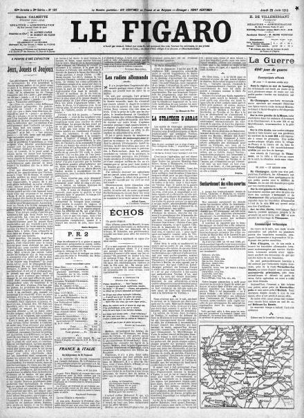 LA PRIMA PAGINA DE LE FIGARO