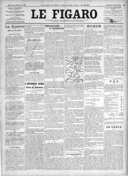 LA PRIMA PAGINA DE LE FIGARO