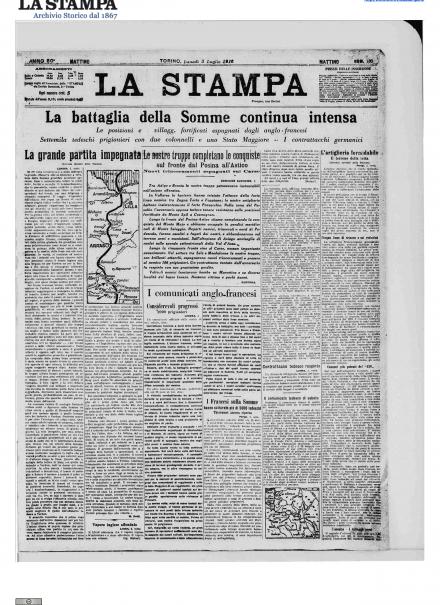 LA PRIMA PAGINA DE LA STAMPA