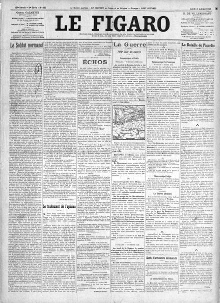 LA PRIMA PAGINA DE LE FIGARO