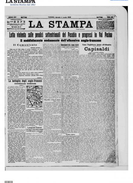 LA PRIMA PAGINA DE LA STAMPA