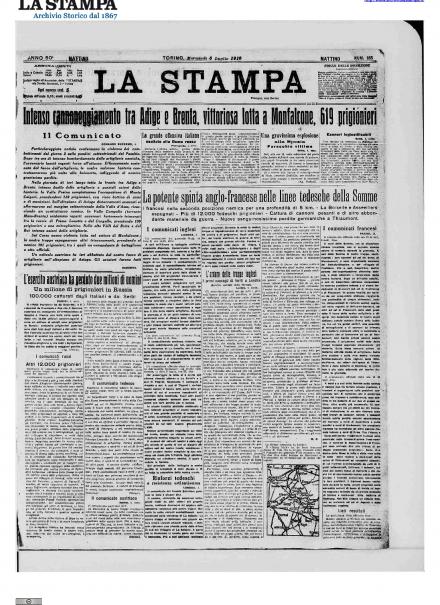 LA PRIMA PAGINA DE LA STAMPA