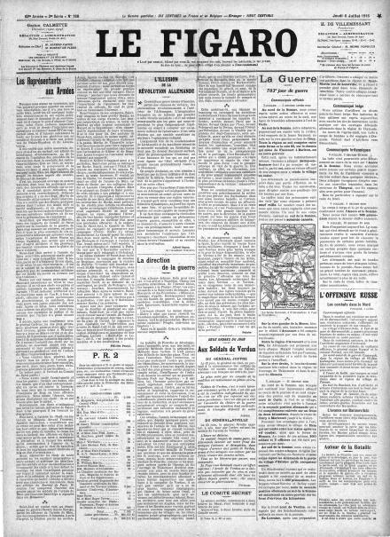 LA PRIMA PAGINA DE LE FIGARO