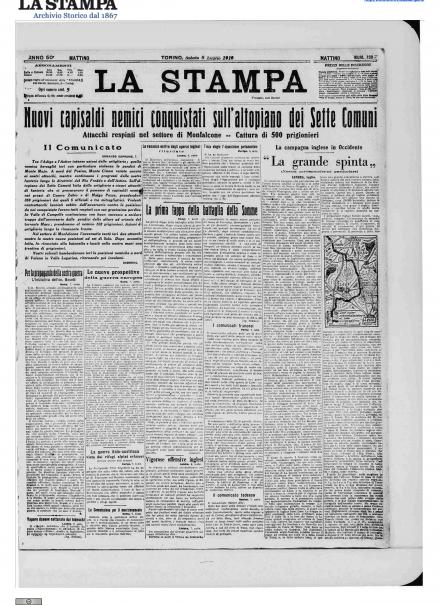 LA PRIMA PAGINA DE LA STAMPA