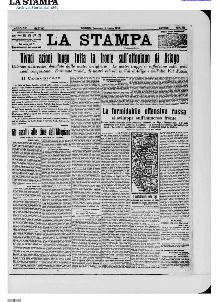 LA PRIMA PAGINA DE LA STAMPA