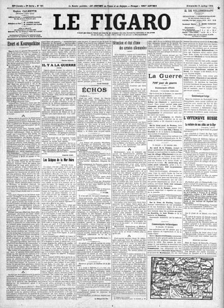 LA PRIMA PAGINA DE LE FIGARO