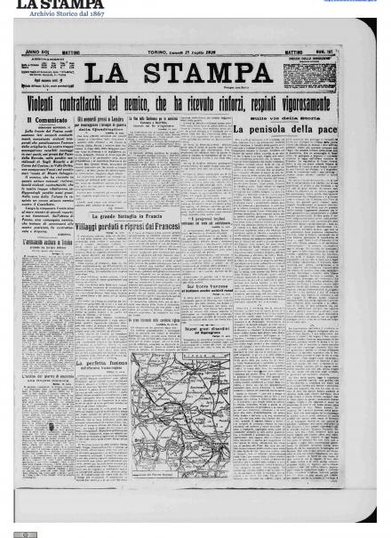 LA PRIMA PAGINA DE LA STAMPA