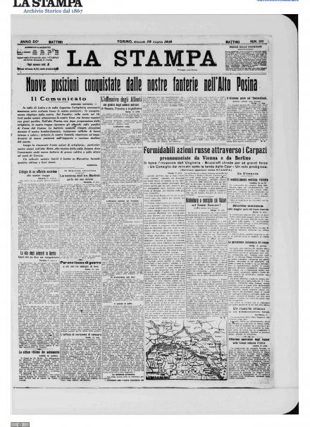 LA PRIMA PAGINA DE LA STAMPA