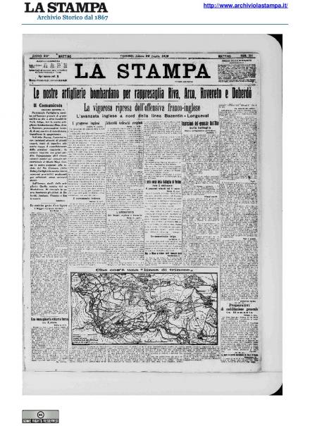 LA PRIMA PAGINA DE LA STAMPA