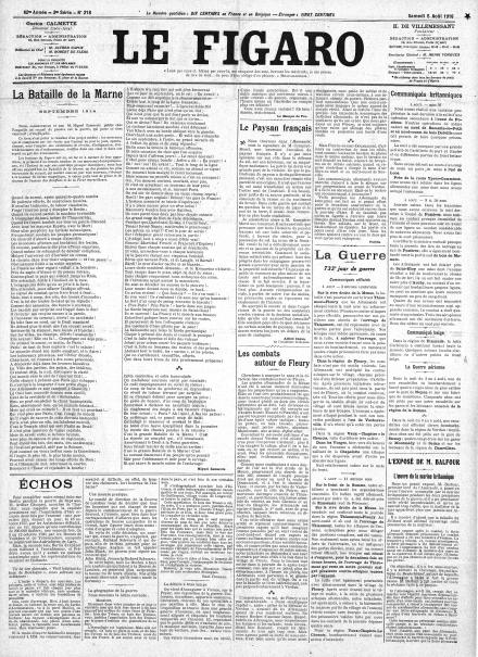LA PRIMA PAGINA DE LE FIGARO