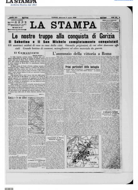 LA PRIMA PAGINA DE LA STAMPA