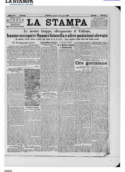 LA PRIMA PAGINA DE LA STAMPA