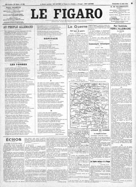 LA PRIMA PAGINA DE LE FIGARO