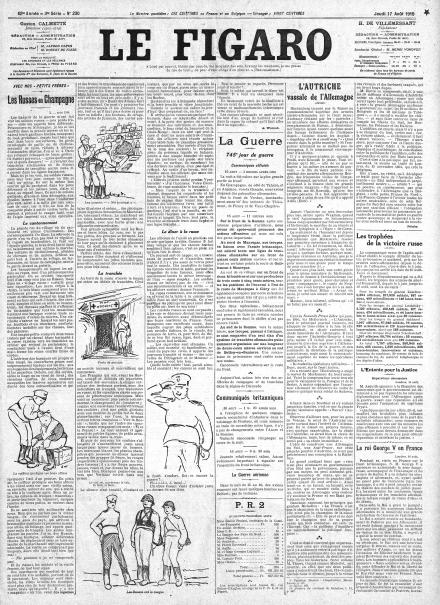 LA PRIMA PAGINA DE LE FIGARO