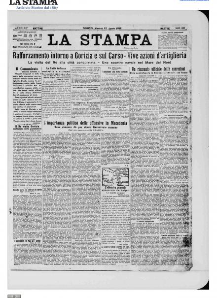 LA PRIMA PAGINA DE LA STAMPA