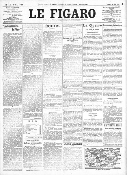 LA PRIMA PAGINA DE LE FIGARO