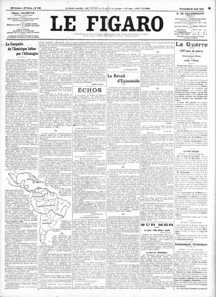 LA PRIMA PAGINA DE LE FIGARO