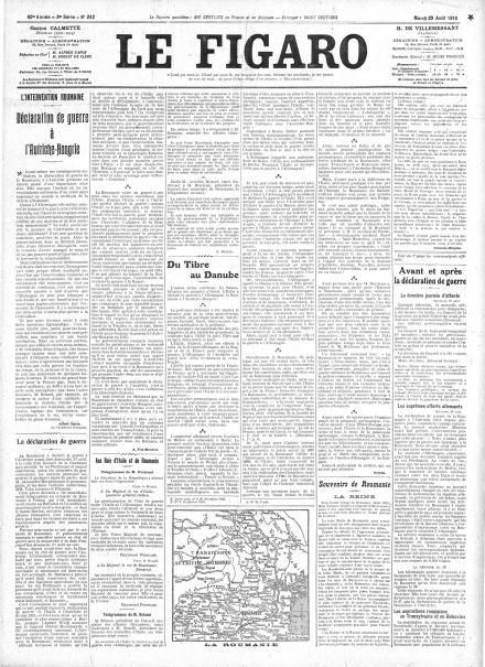 LA PRIMA PAGINA DE LE FIGARO