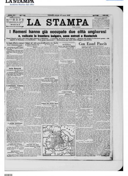LA PRIMA PAGINA DE LA STAMPA